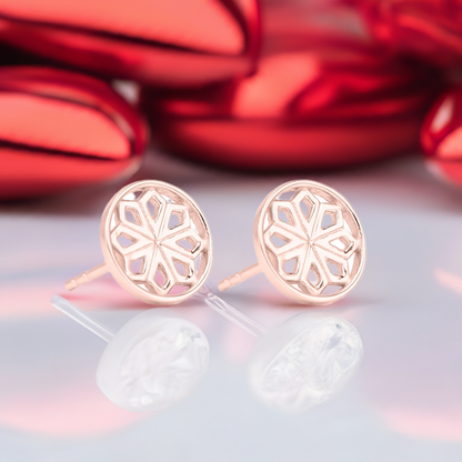 Rose Gold Star Stud Earrings