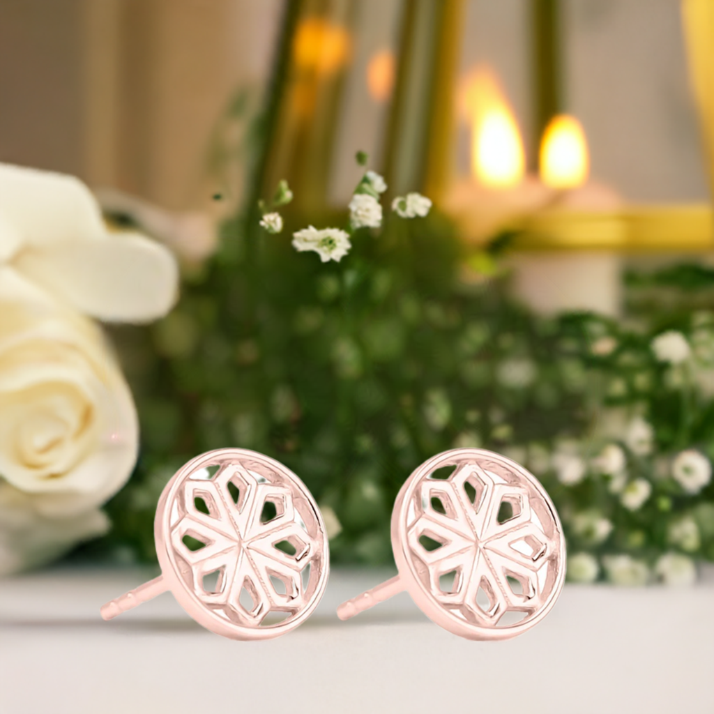 Rose Gold Star Stud Earrings