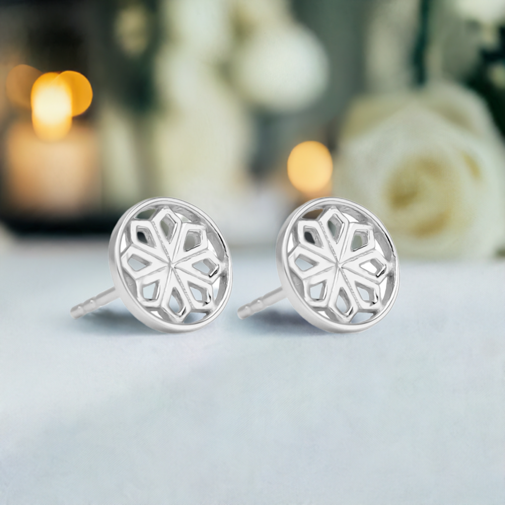 Silver Star Stud Earrings