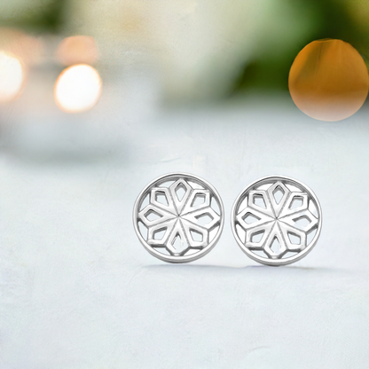 Silver Star Stud Earrings