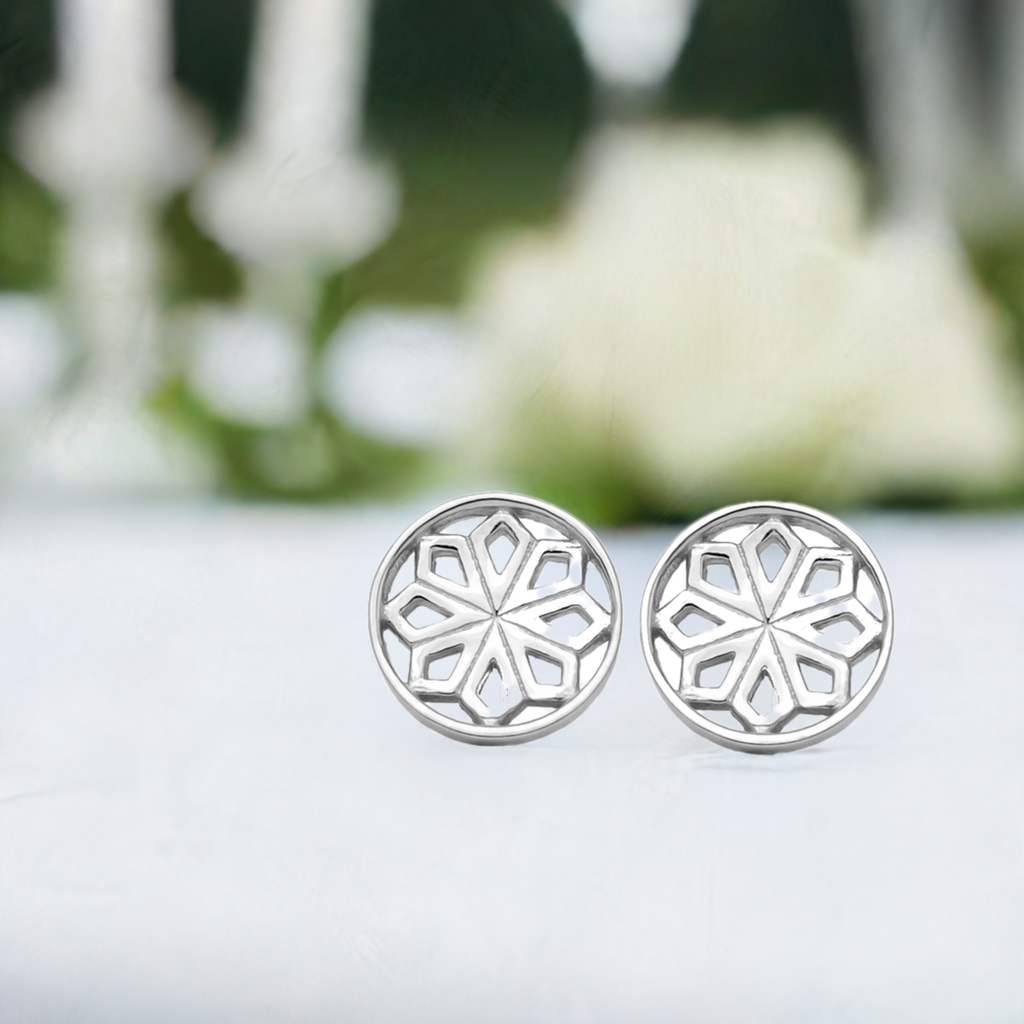 Silver Star Stud Earrings