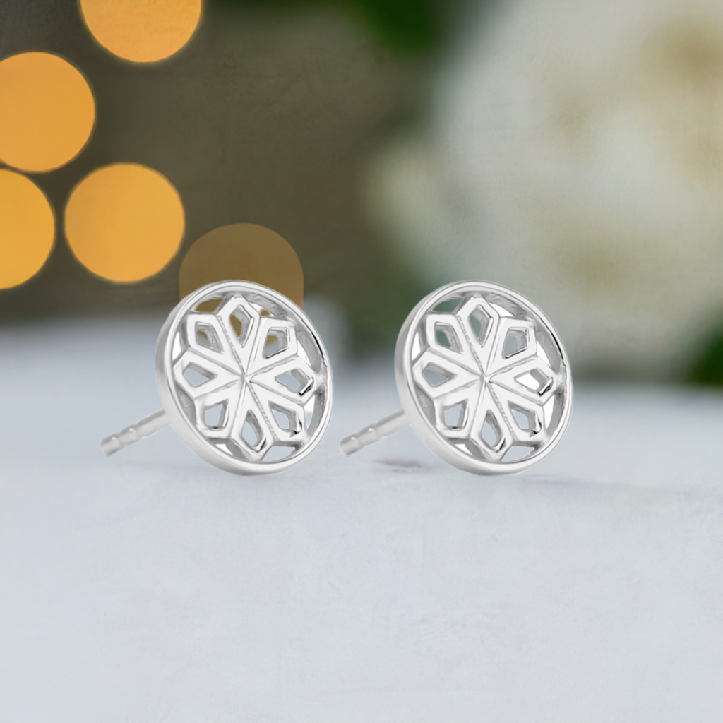 Silver Star Stud Earrings