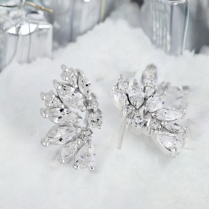 Sterling Silver CZ Wedding Earrings