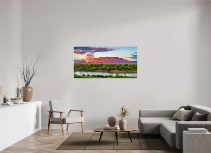 62 x 31″, Photo Print Under Acrylic Glass Sandia Sunset Fantasy - Red or Green