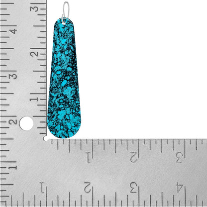 Turquoise Gibbsite Long Tear Drop Earrings