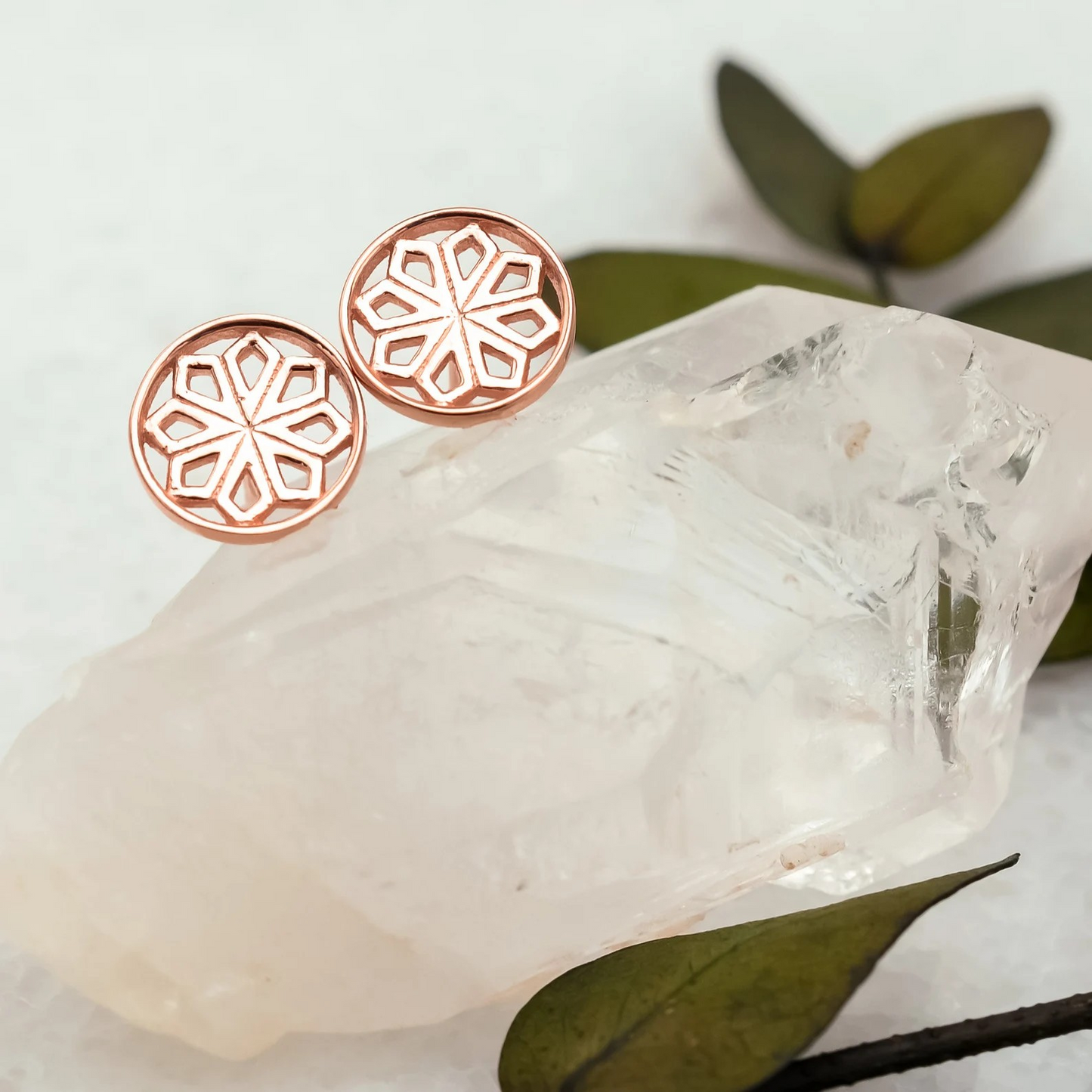 Rose Gold Star Stud Earrings