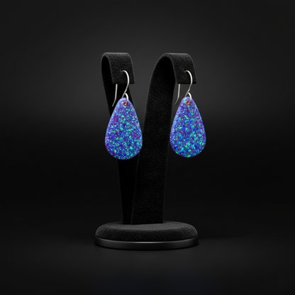 Nebula Blue Opal Teardrop Earring, Small