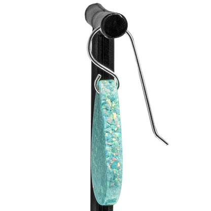 Aqua Blue Opal Teardrop Earring, Small