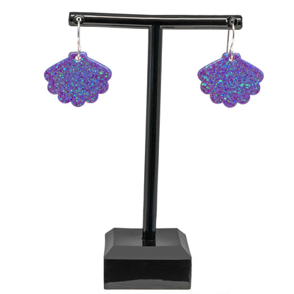 Nebula Blue Opal Sea Shell Earring