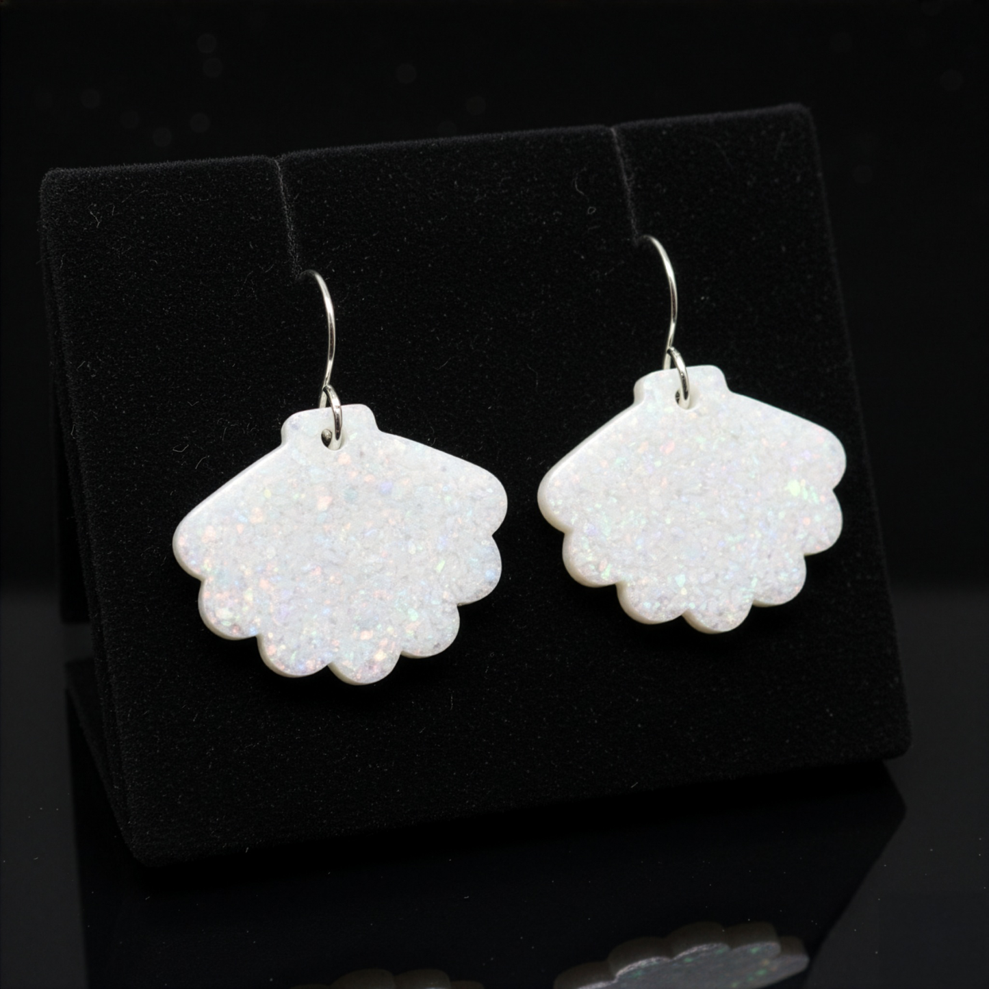 White Opal Sea Shell Earring