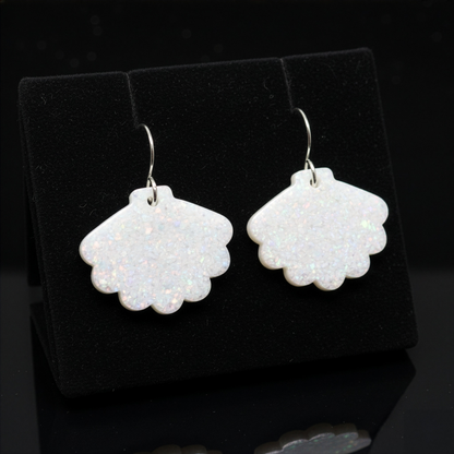 White Opal Sea Shell Earring