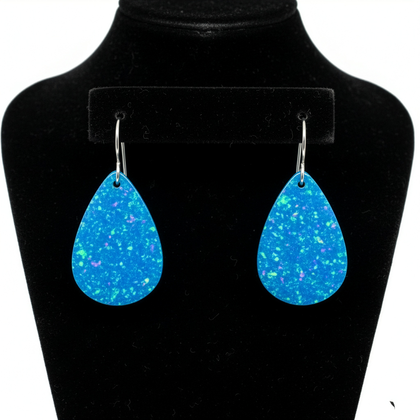 Blue Opal Teardrop Earring, Medium