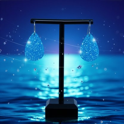 Blue Opal Teardrop Earring, Medium