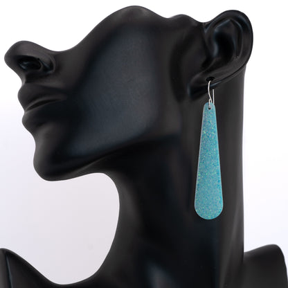 Serene Blue Opal Teardrop Earring, Long