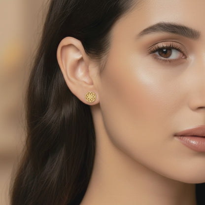 Gold Star Stud Earrings