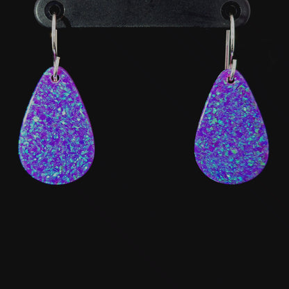 Nebula Blue Opal Teardrop Earring, Small