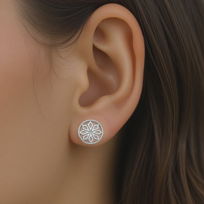 Silver Star Stud Earrings