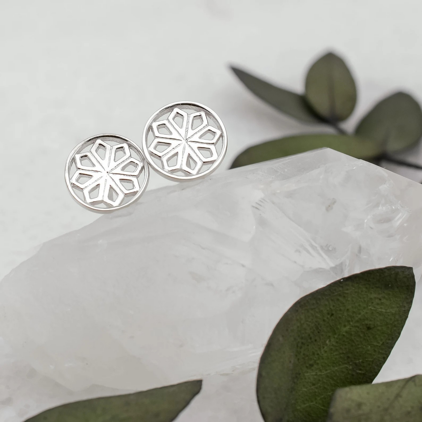 Silver Star Stud Earrings